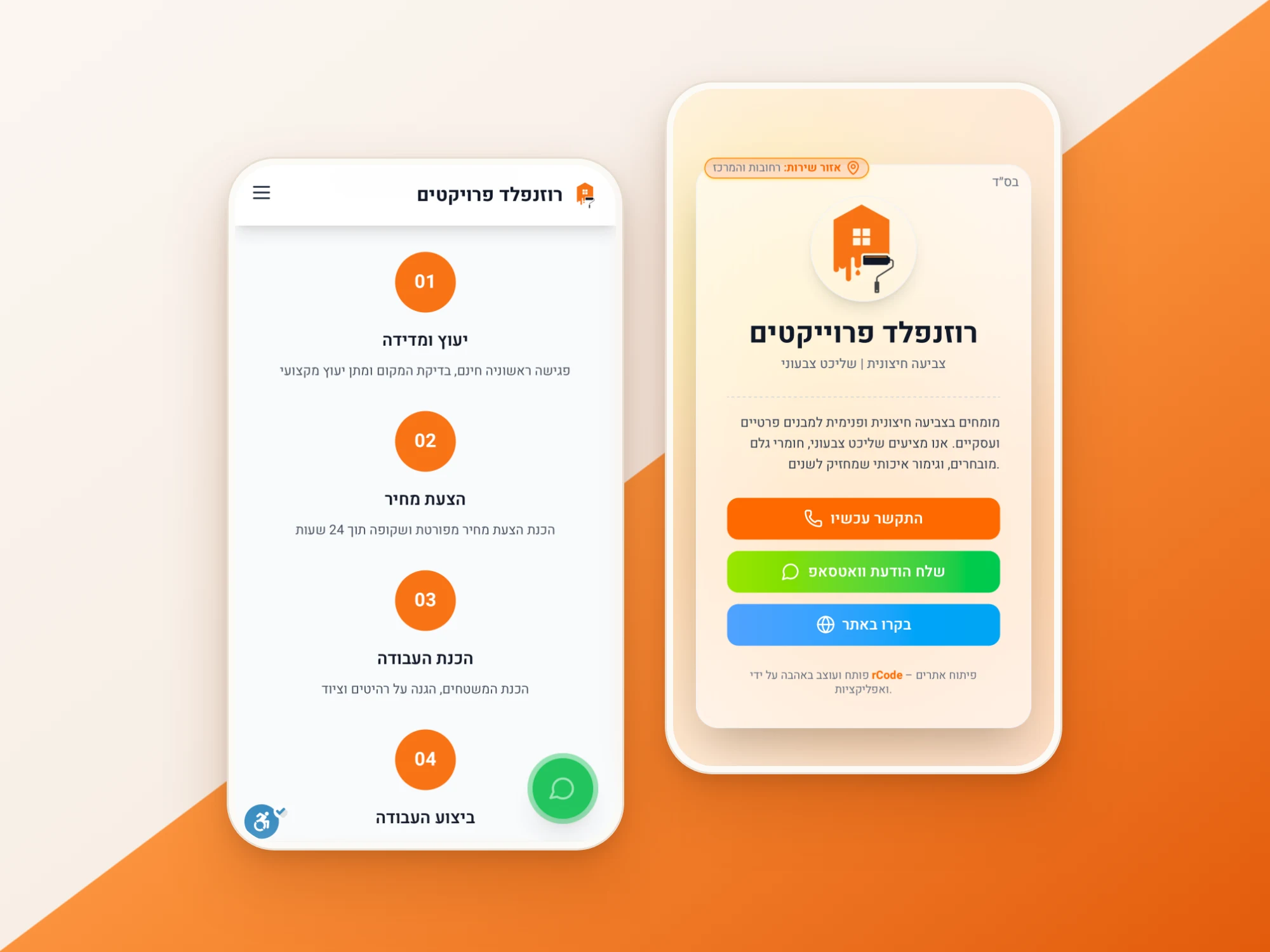 כרטיס הביקור הדיגיטלי ותהליך העבודה – רוזנפלד פרויקטים
